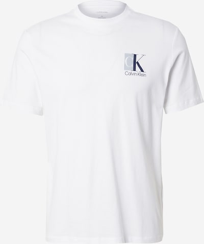 Calvin Klein Majica u mornarsko plava / kraljevsko plava / svijetlosiva / bijela, Pregled proizvoda