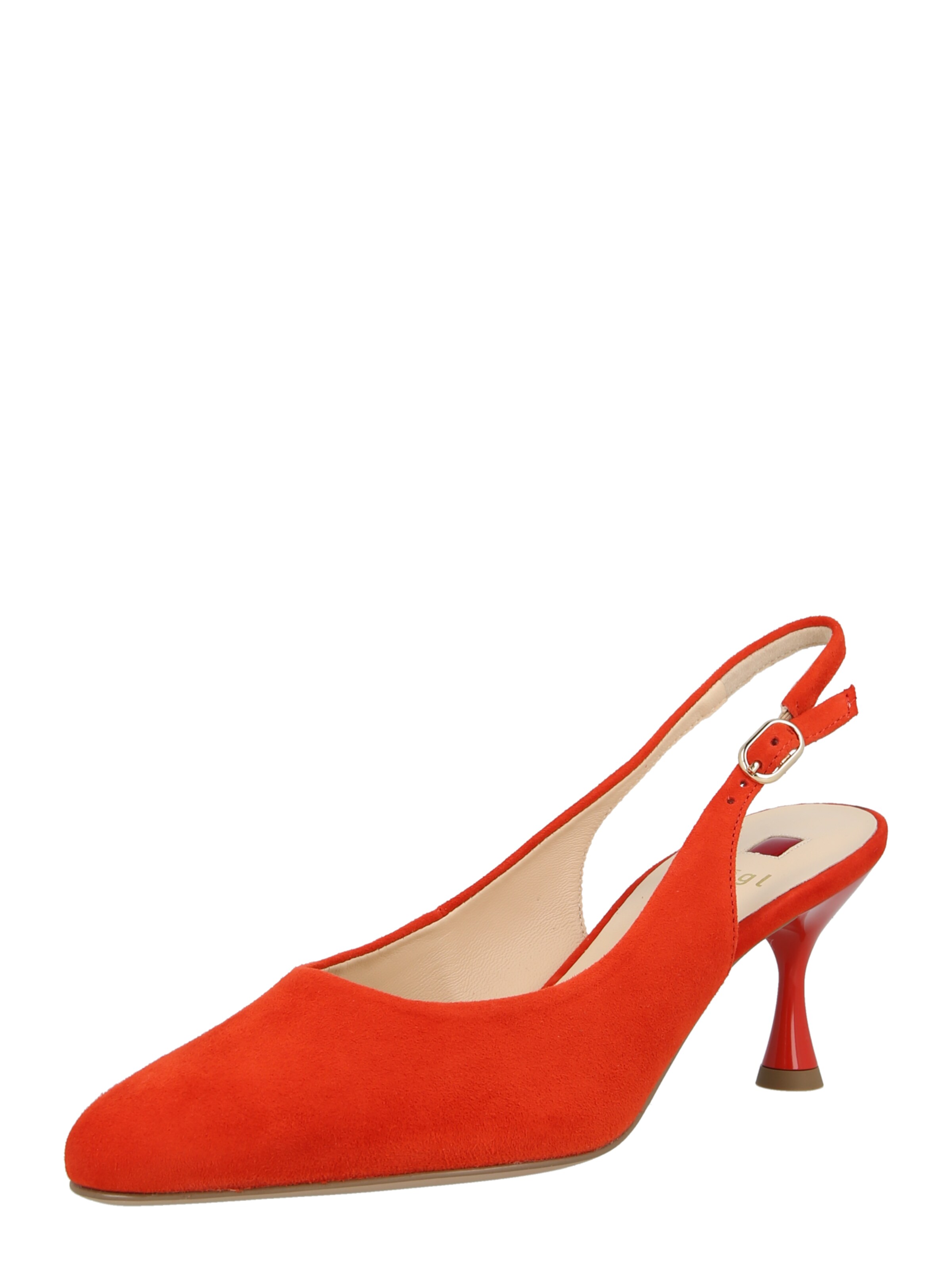 Högl Čevlji s peto in s paščki | živo rdeča barva, Prikaz izdelka