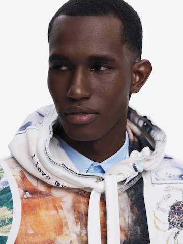 Desigual Sweatshirt 'Sunflower' i hvid