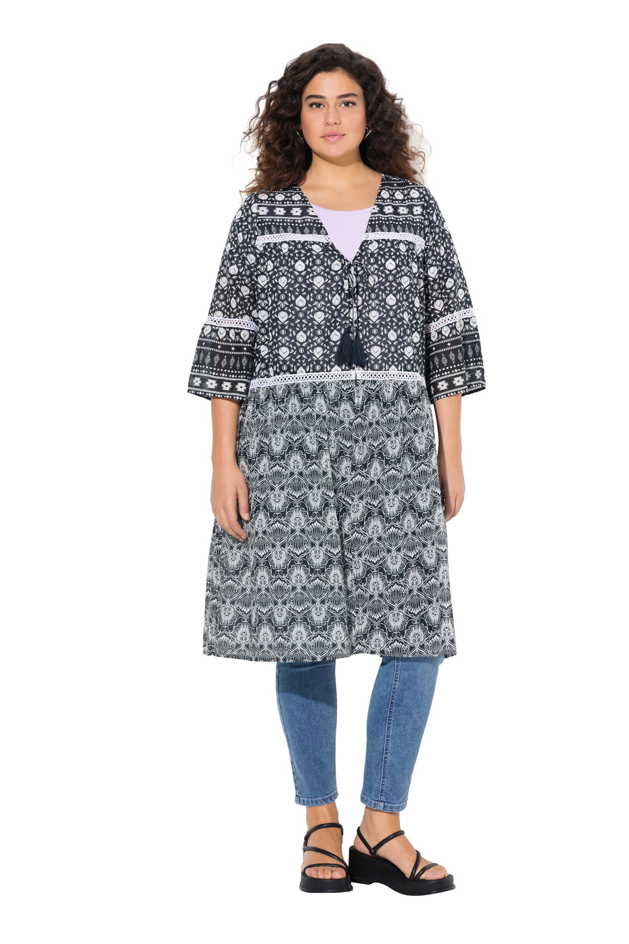 Ulla Popken Tuniek in Zwart: voorkant