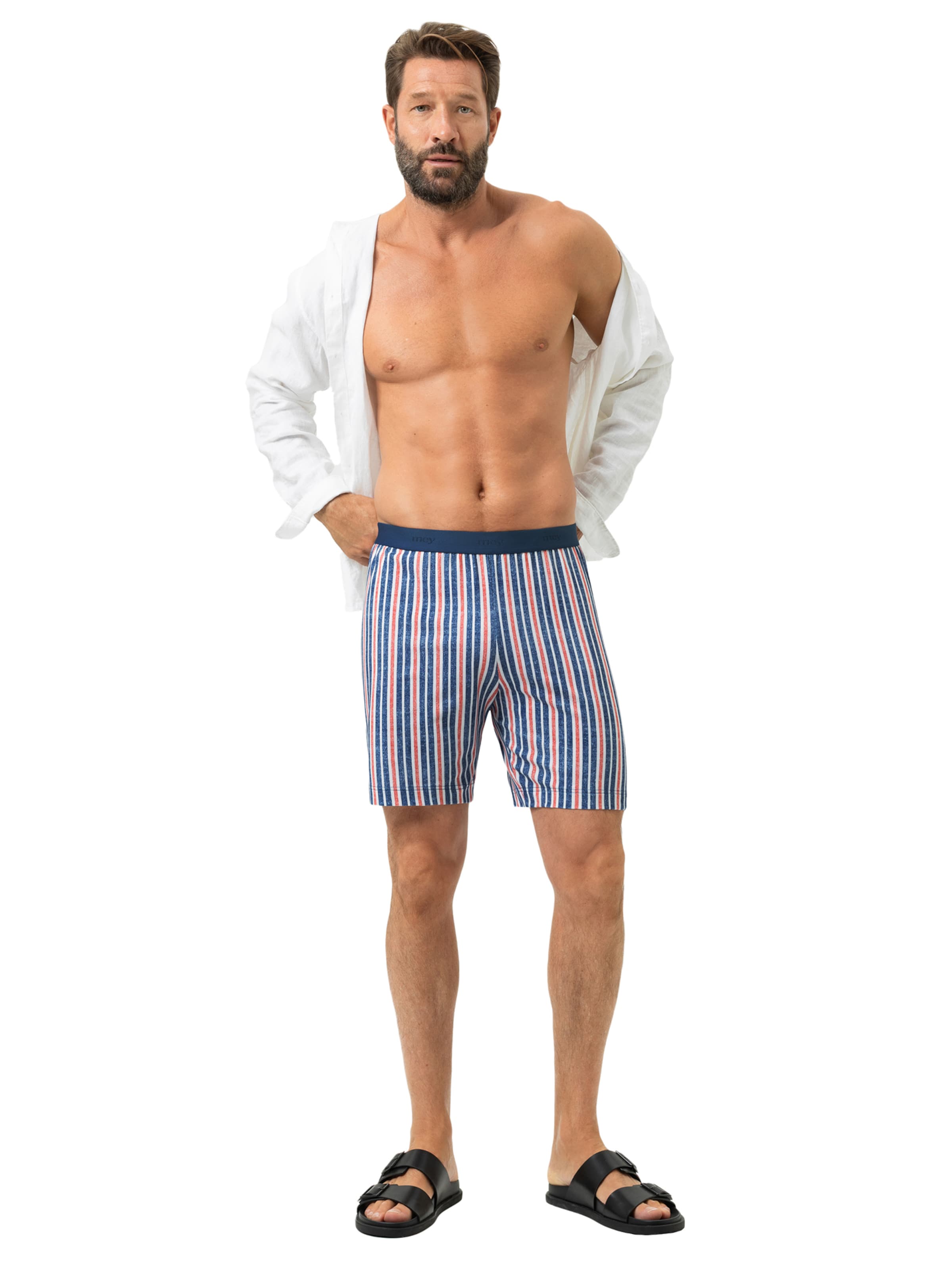 Pantalon de pyjama 'Towel Stripe' Mey en bleu