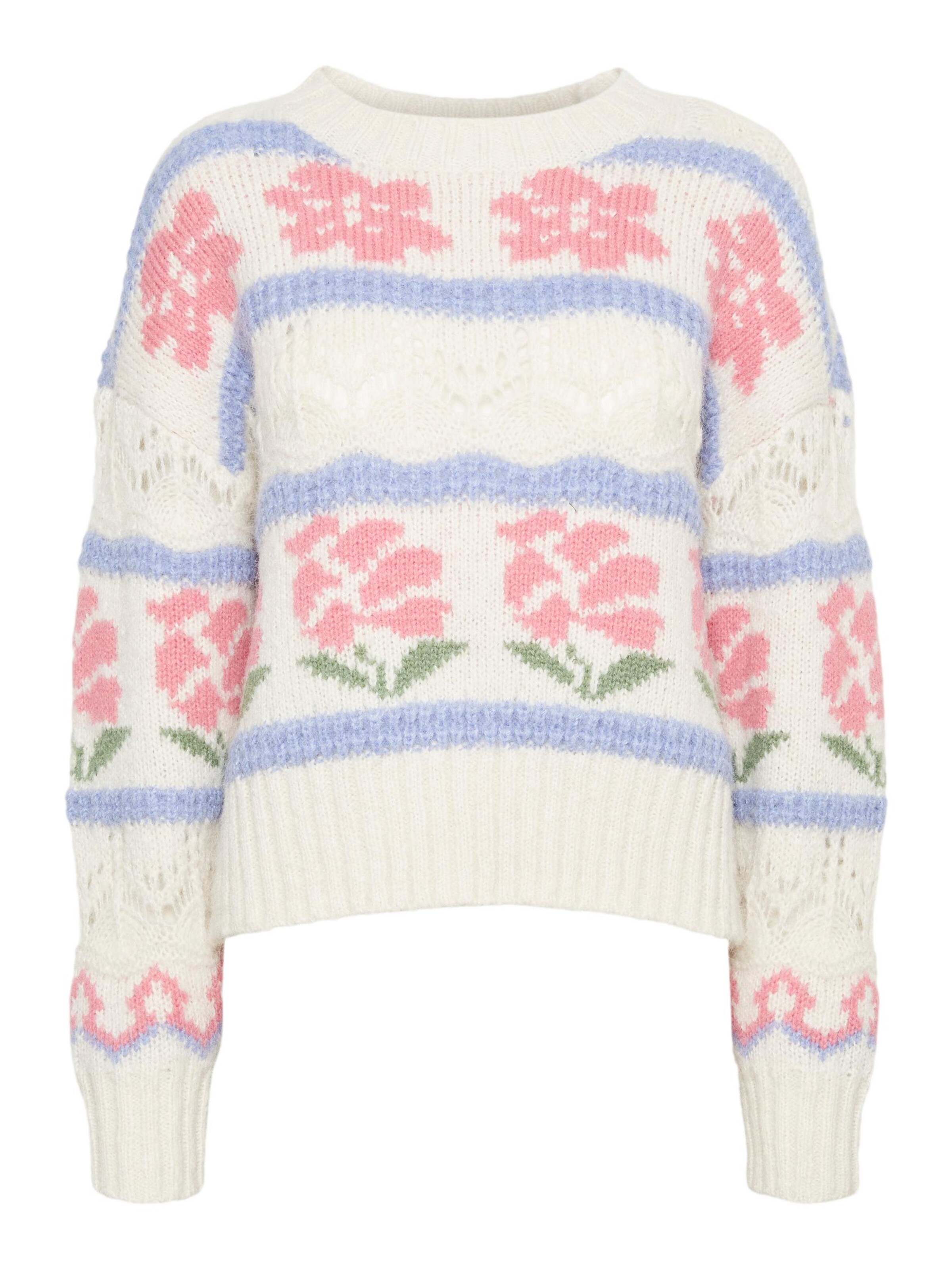 VERO MODA Sweater WINE in White ABOUT YOU