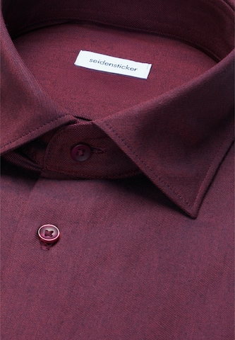 SEIDENSTICKER Slim fit Zakelijk overhemd in Rood