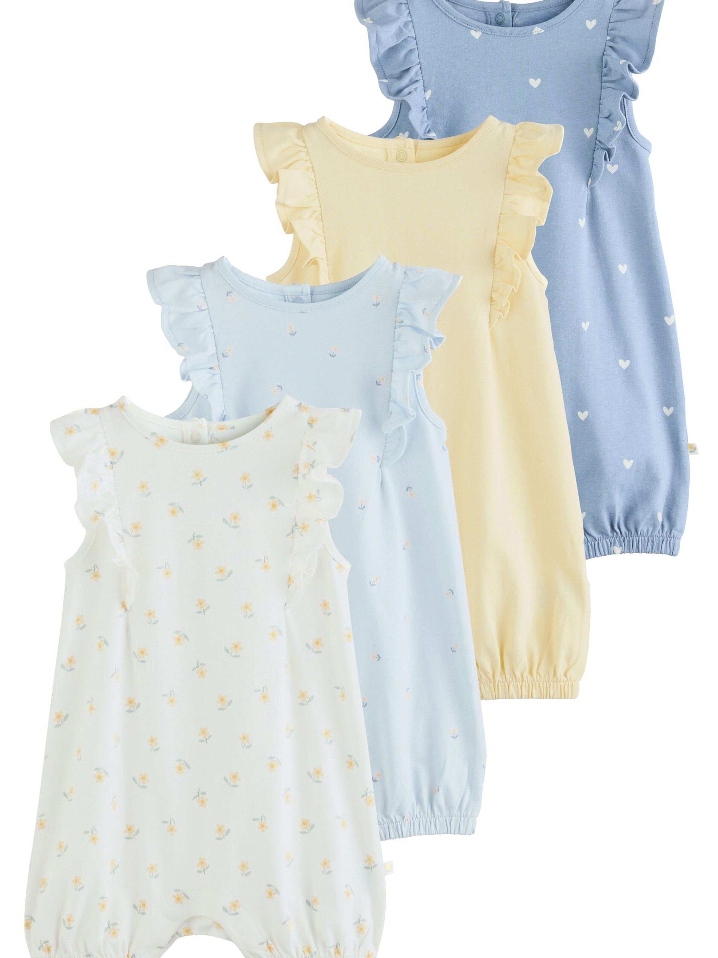 Next Бебешки гащеризони/боди в пъстро: отпред