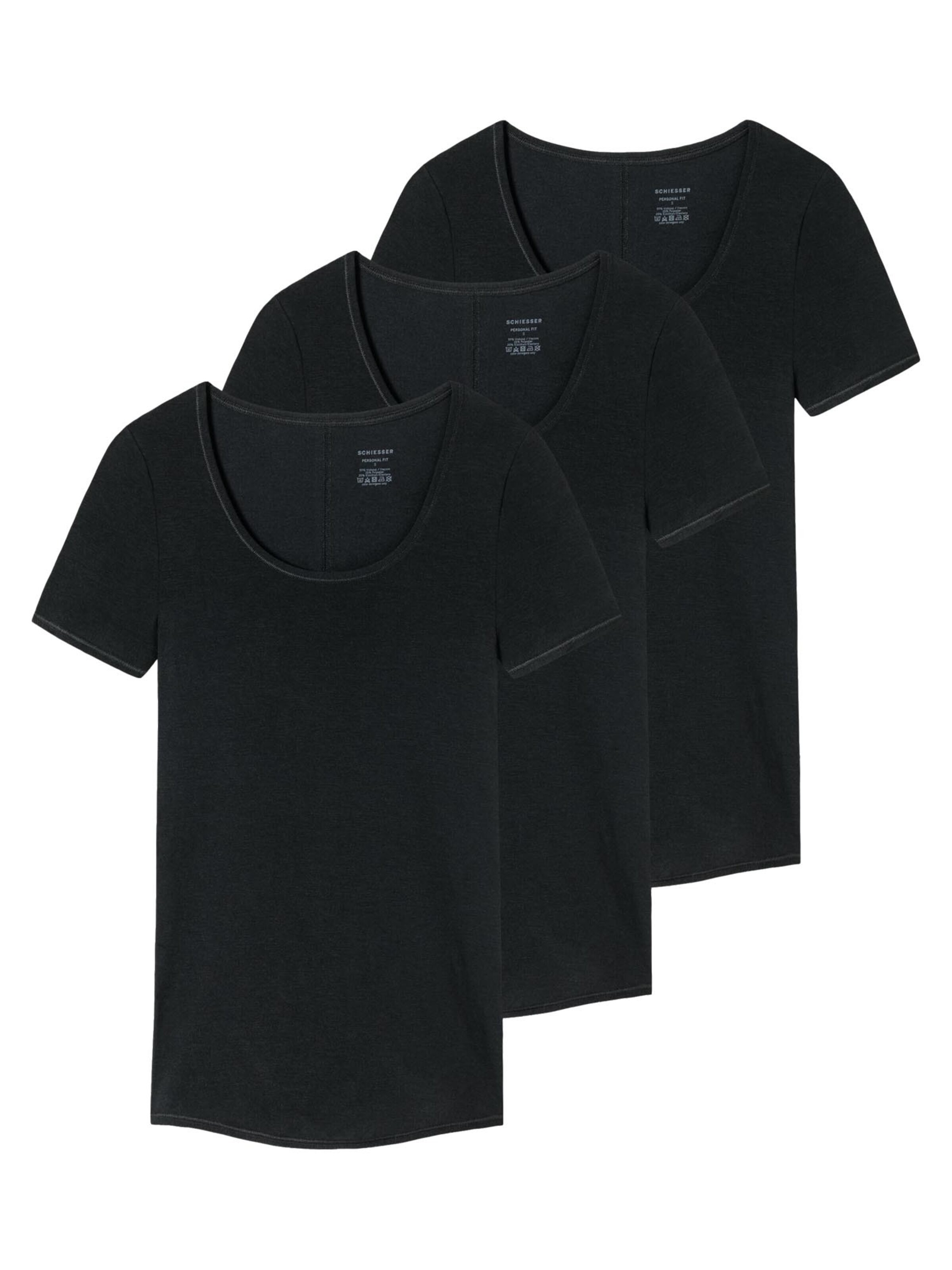 SCHIESSER Unterhemd 'Personal Fit'‌‌‌‌‌‌‌‌‌ in Schwarz: Vorderseite