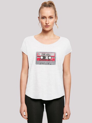 F4NT4STIC T-Shirt 'Stranger Things Cassette For Will Netflix TV Series' in Weiß: Vorderseite