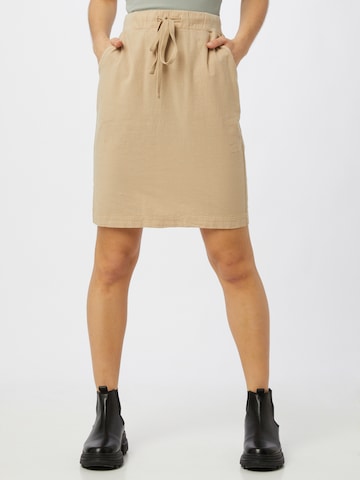 Kaffe Rok 'Naya' in Beige: voorkant