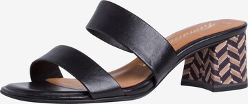 TAMARIS Mules in Black: front