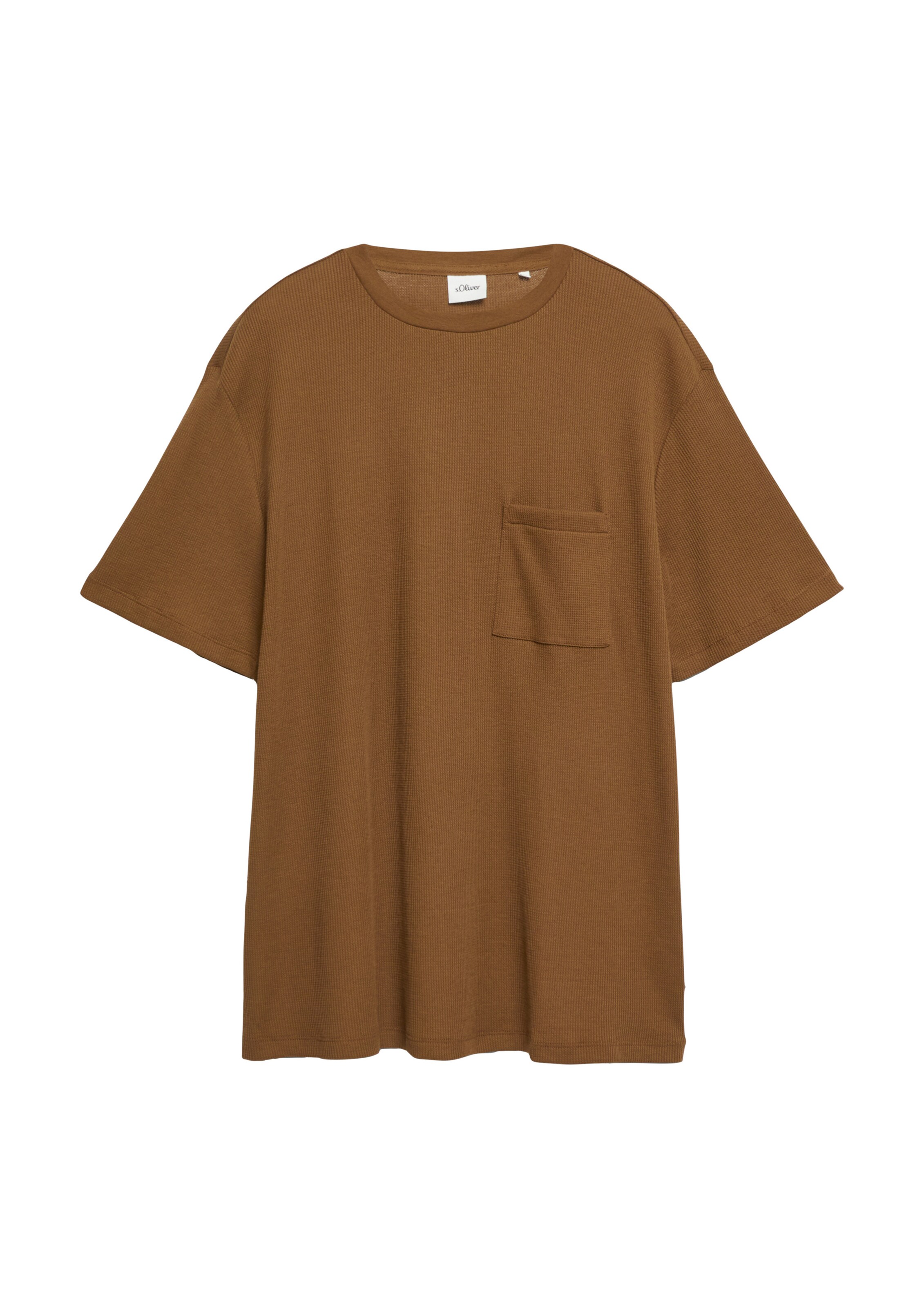 s.Oliver Men Big Sizes T-Shirt in Braun: Vorderseite