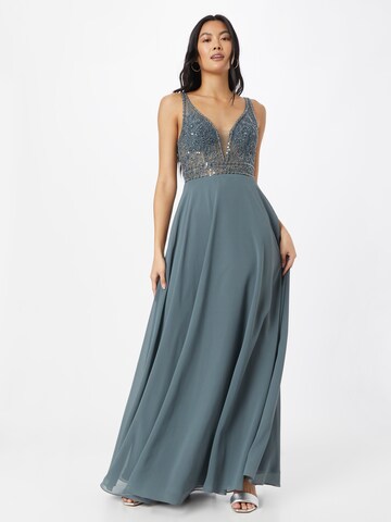 Laona Evening Dress in Blue: front