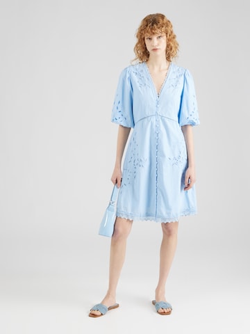 Y.A.S Košilové šaty 'DANA' – modrá: přední strana