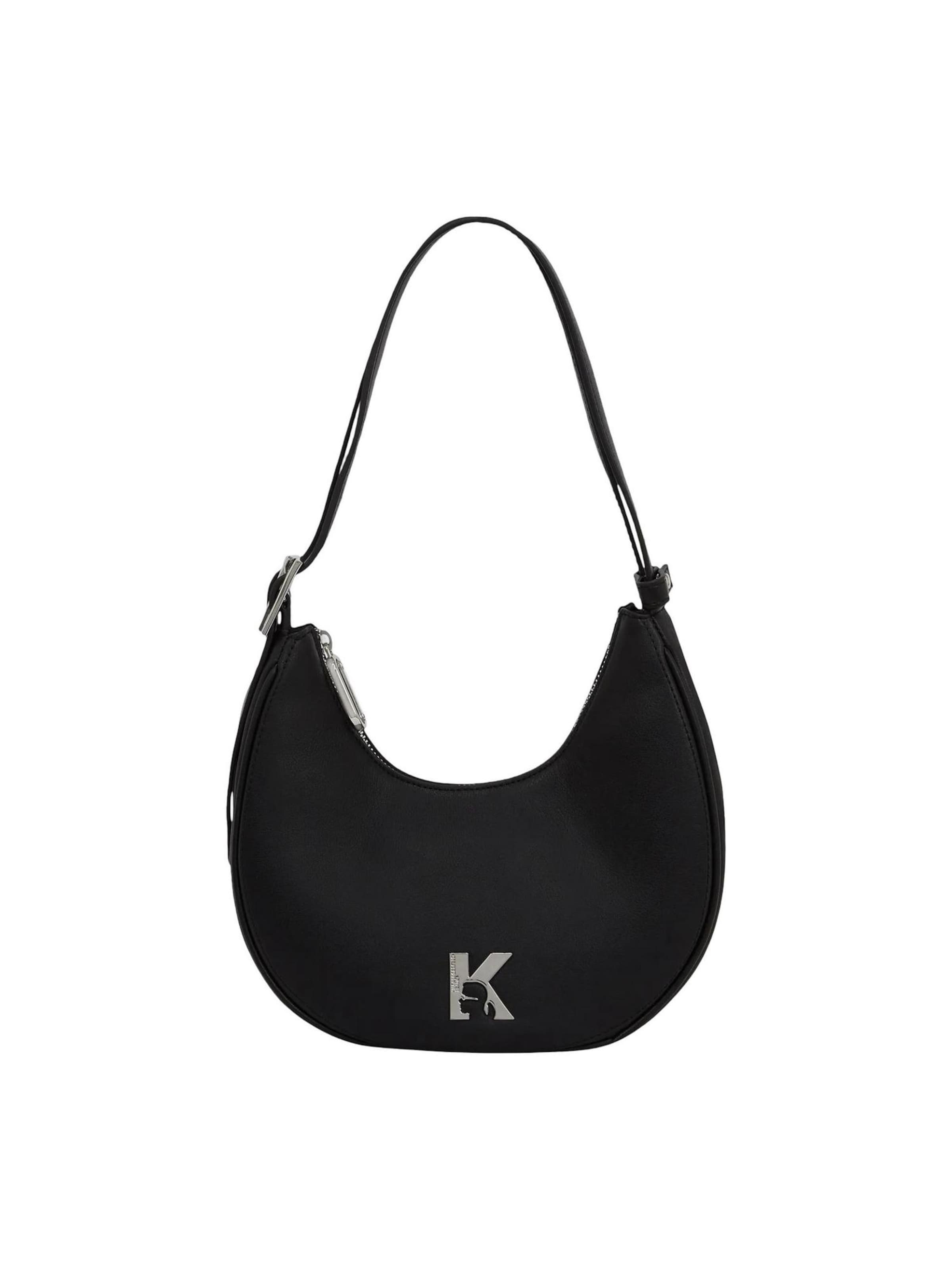 KARL LAGERFELD JEANS Schoudertas 'KLJ K Logo Halfmoon Bag B2W30126' in One Size in de kleur Zwart, Productweergave