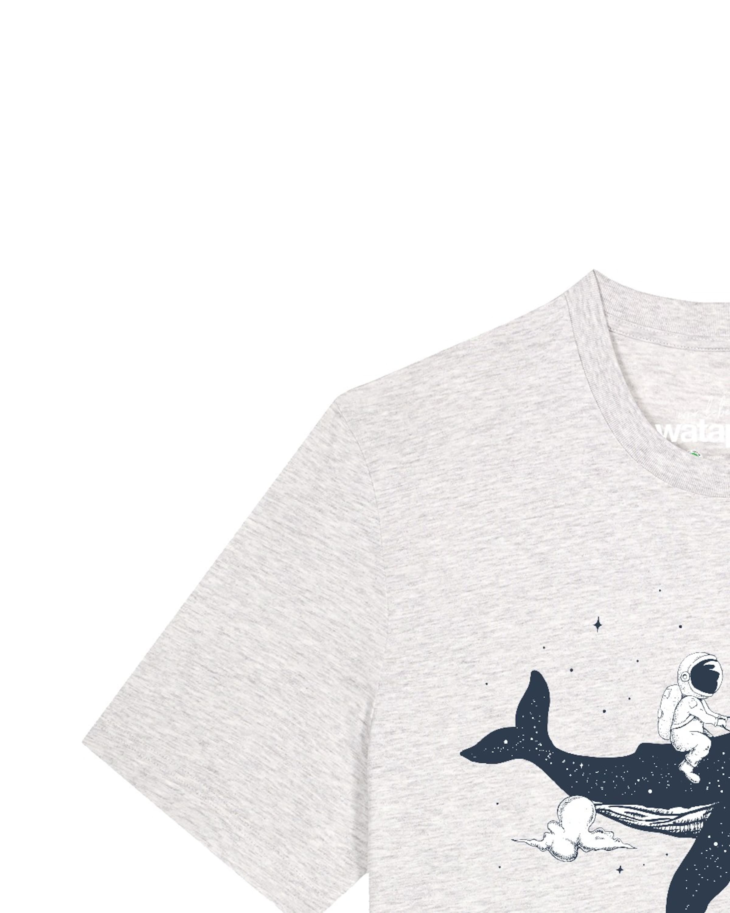 T-Shirt 'Spacewhale' Watapparel en gris