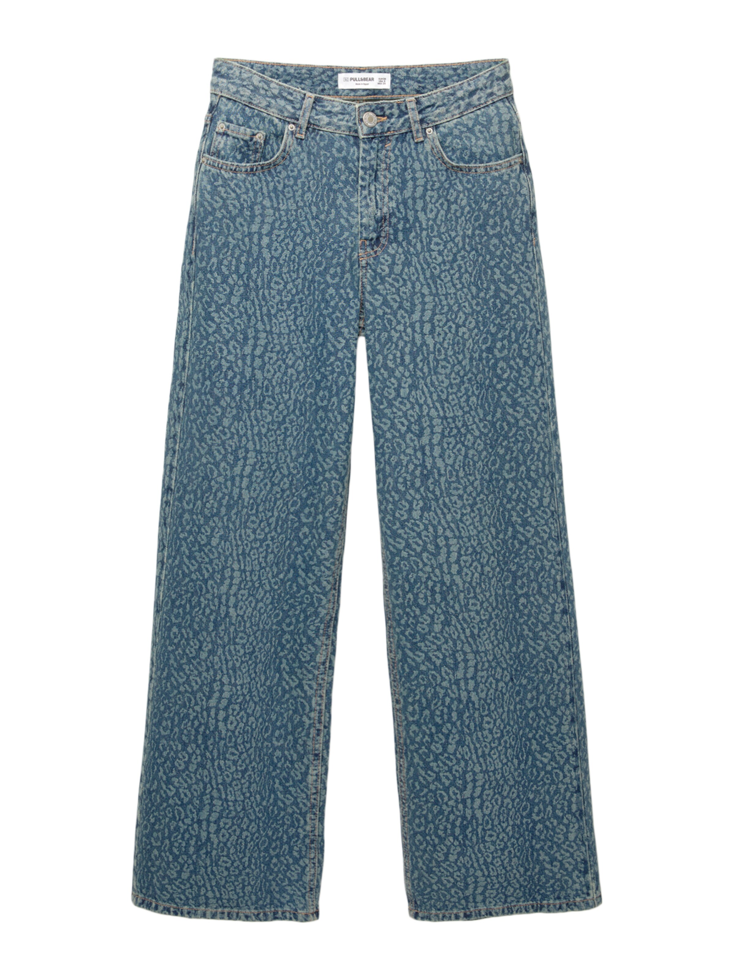 Pull&Bear Szeroka nogawka Jeansy w kolorze niebieski: przód