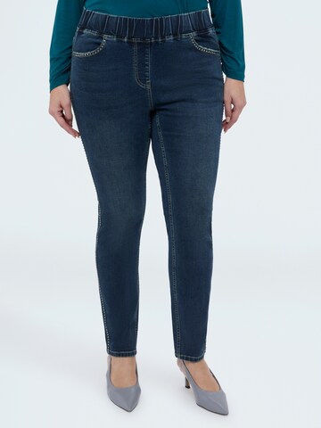 Skinny Jean Fiorella Rubino en bleu : devant