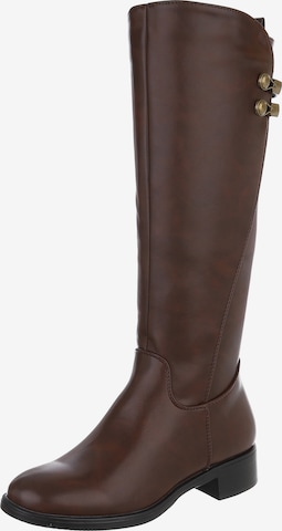 Ital-Design Stiefel in Braun: Vorderseite