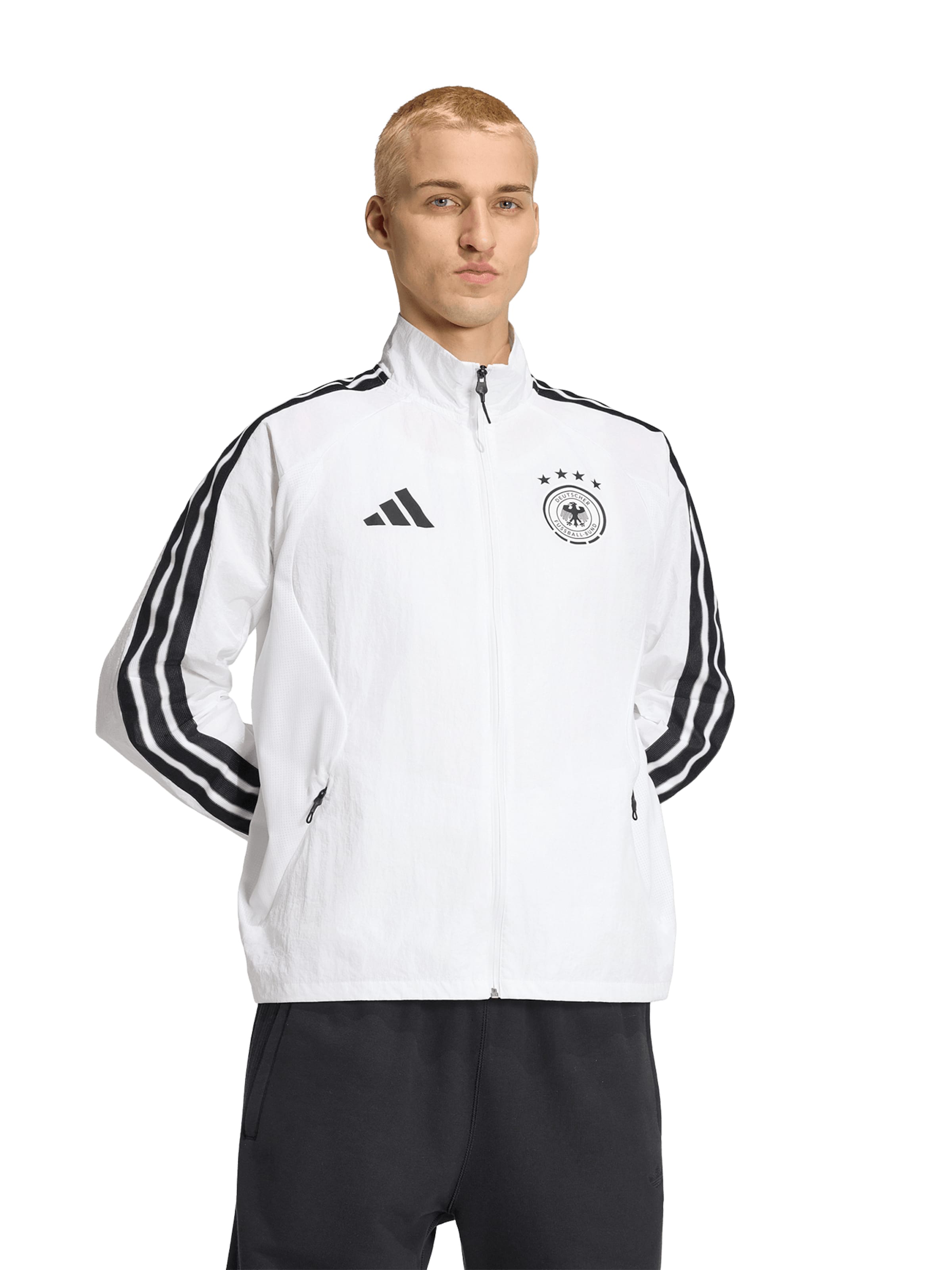 ADIDAS PERFORMANCE Athletic Jacket in White: front