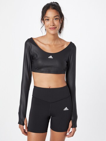 ADIDAS SPORTSWEAR Funktionsbluse 'Hyperglam Cut 3-Stripes ' i sort: forside