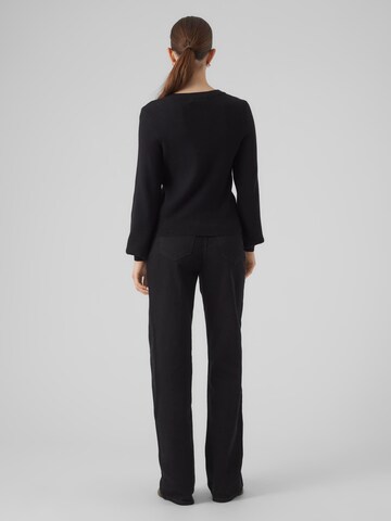 VERO MODA Knit cardigan 'CLAUDINE' in Black