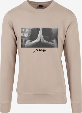 MT Men Sweatshirt 'Pray' in Beige: voorkant