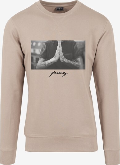 MT Men Sweatshirt 'Pray' in hellbeige / grau / schwarz, Produktansicht