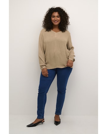 KAFFE CURVE Blouse 'Ami' in Beige