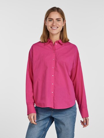 Camicia da donna 'Tanne' di PIECES in rosa: frontale