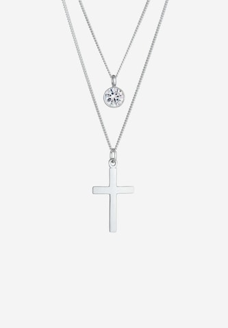 ELLI Kette 'Layer Kreuz' in Silber