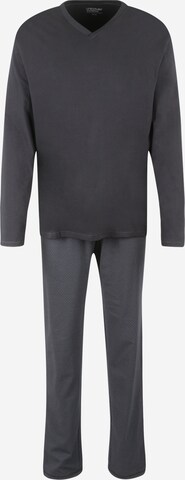 SCHIESSER Long Pajamas 'UNCOVER Night' in Grey: front