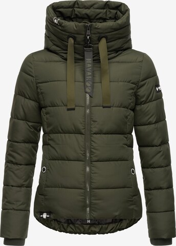 NAVAHOO Winter Jacket 'Amayaa' in Green: front