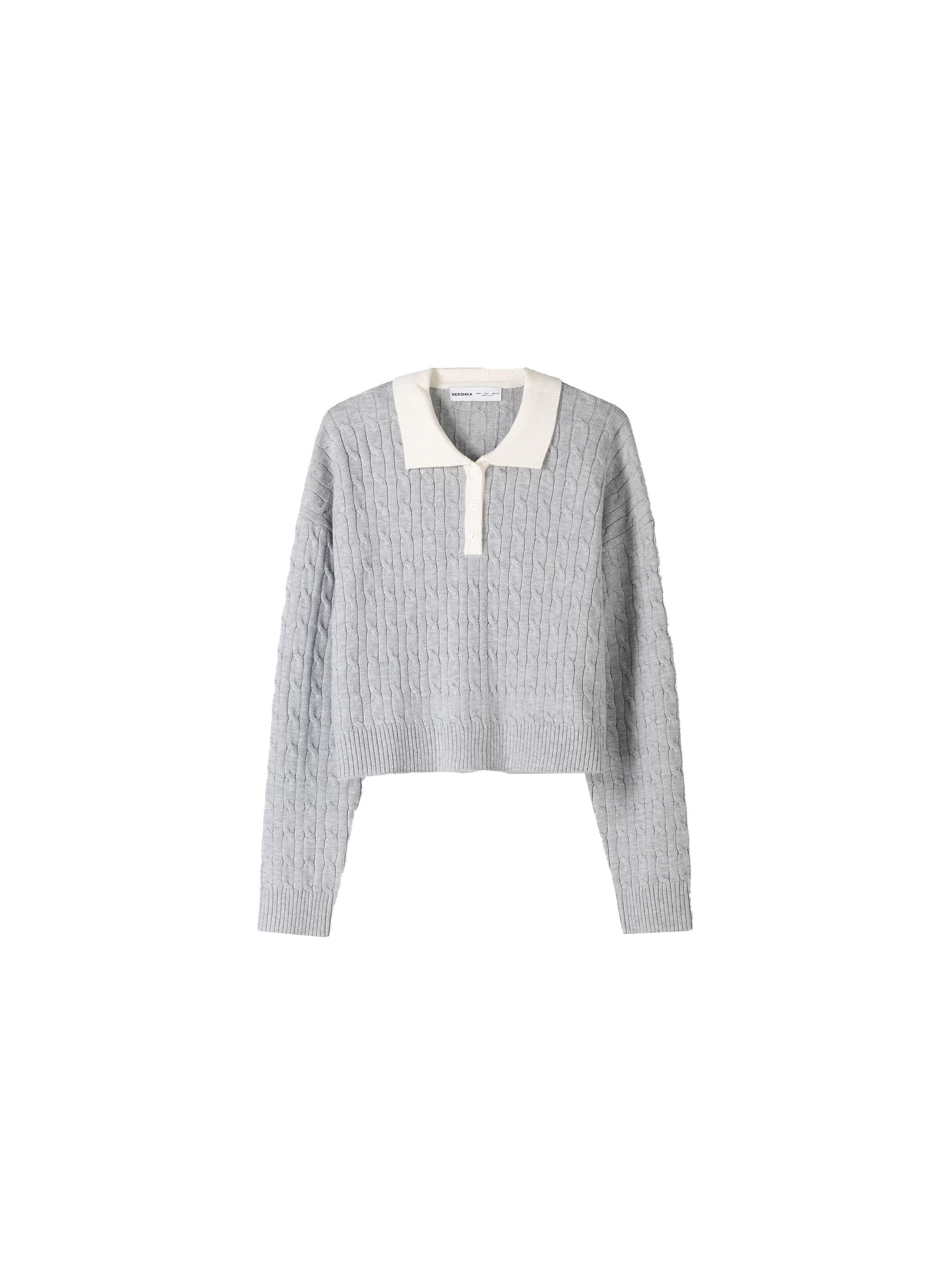 Pull-over Bershka en gris : devant