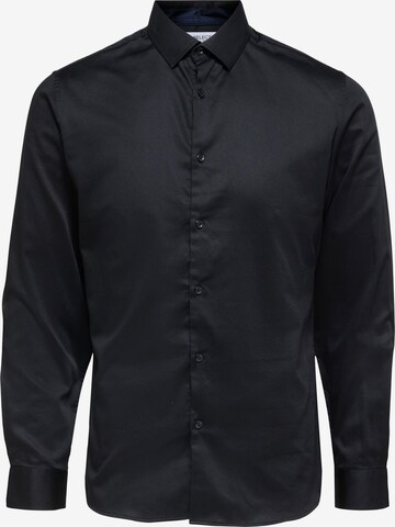 SELECTED HOMME Slim Fit Hemd in Schwarz