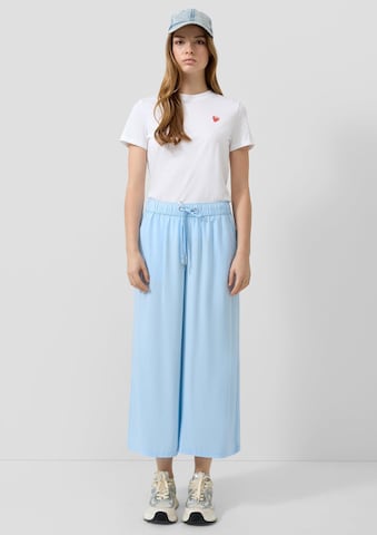 QS Wide Leg Hose in Blau