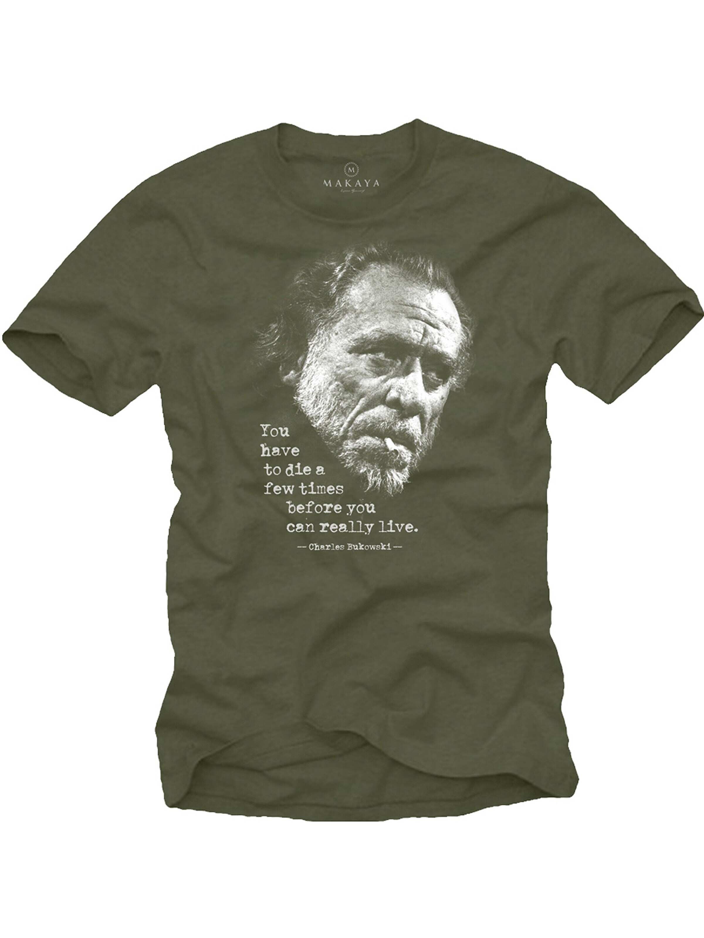 MAKAYA Shirt 'You have to die' in Green: front