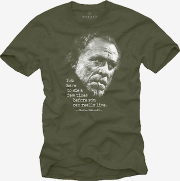 MAKAYA Shirt 'You have to die' in Green: front