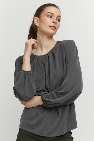 b.young Shirt 'PERL' in Grijs: voorkant