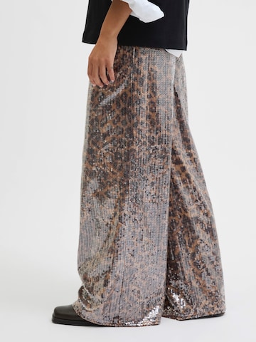 JJXX Wide Leg Hose 'JXIZZY' in Braun