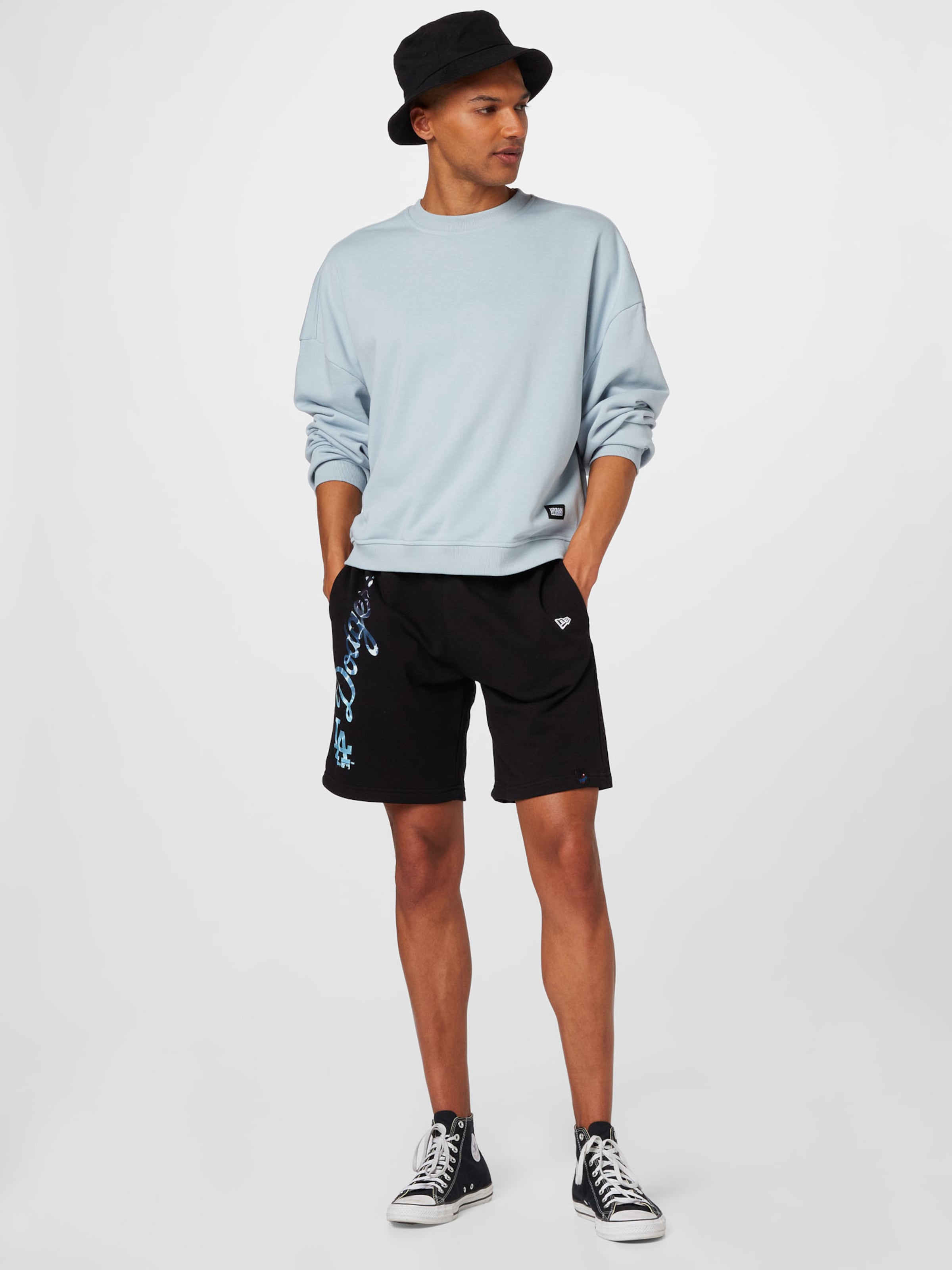 Männer Große Größen Urban Classics Sweatshirt in Azur - AR43599