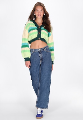 zaļš MYMO Adīta jaka 'Young Fashion'