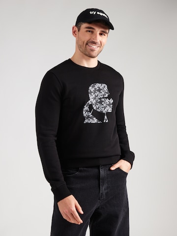 juoda Karl Lagerfeld Megztinis be užsegimo: priekis