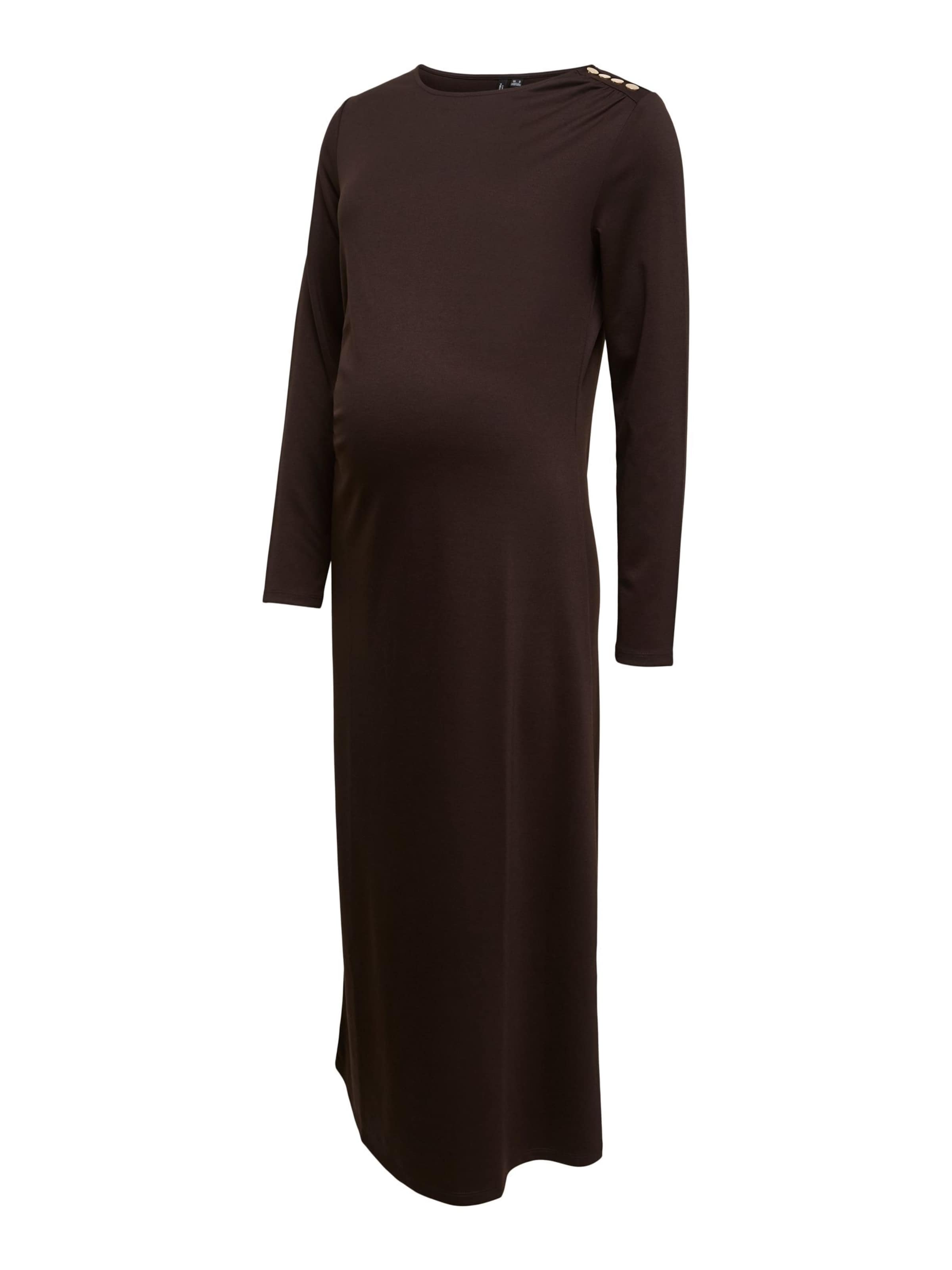 Vero Moda Maternity Dress in Brown: front