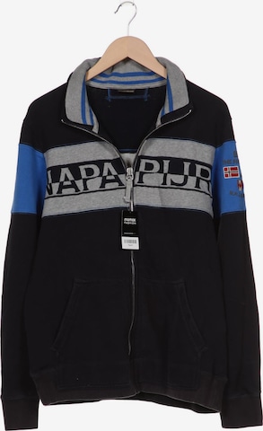 NAPAPIJRI Sweatshirt & Zip-Up Hoodie in XL in Blue: front