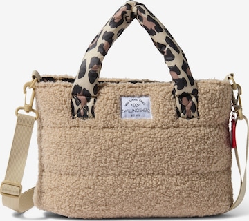 Zwillingsherz Handbag 'Classic' in Beige: front