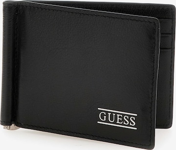 GUESS Wallet 'NEW BOSTON' in Black: front