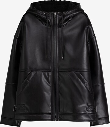 Bershka Between-Season Jacket in Black: front