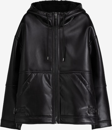 Bershka Between-season jacket in Black: front