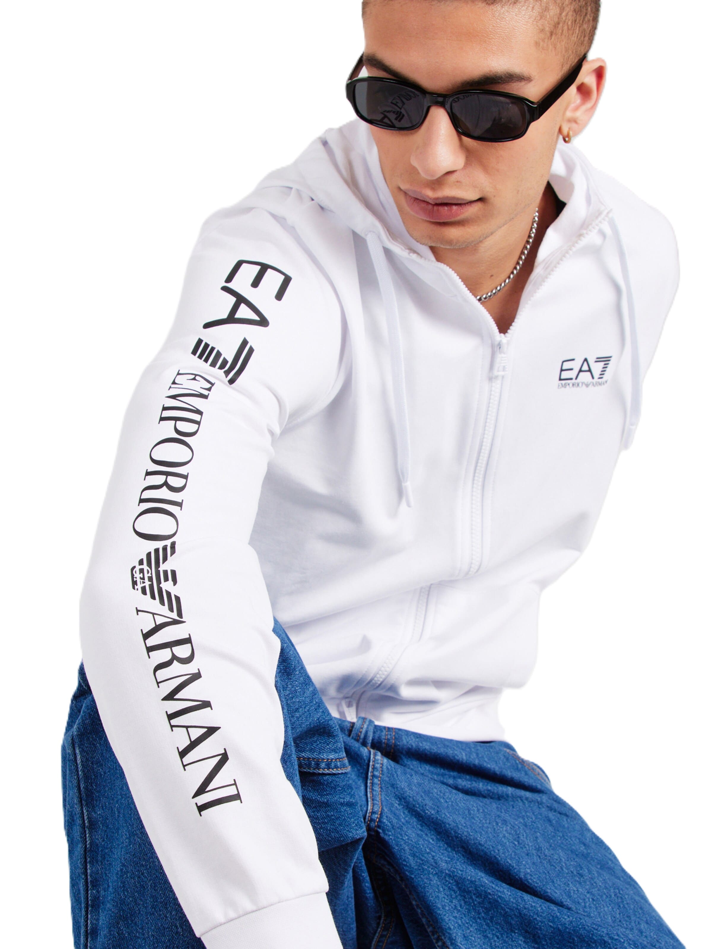 EA7 Emporio Armani Sweat jacket in White