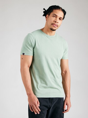 Superdry T-shirt 'Classic Essential' i grön: framsida