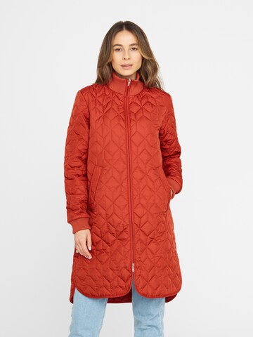 ILSE JACOBSEN Between-Seasons Coat 'Art' in Red: front