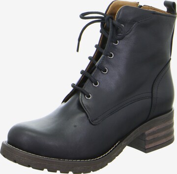BRAKO Lace-Up Ankle Boots in Black: front